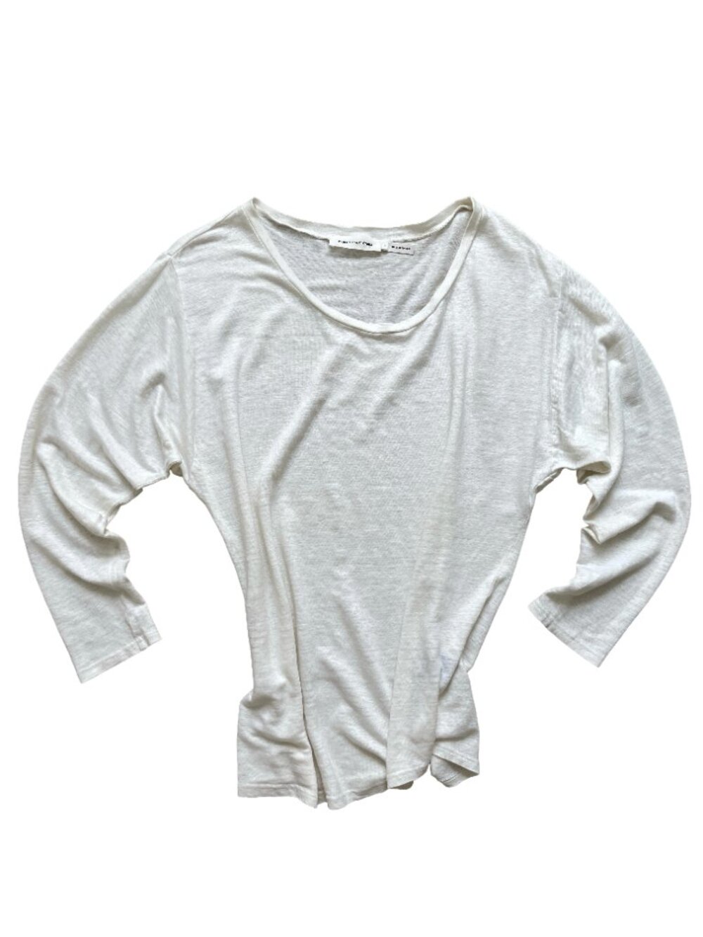 ISABEL MARANT ETOILE IVORY SCOOP NECK TOP T-SHIRT L